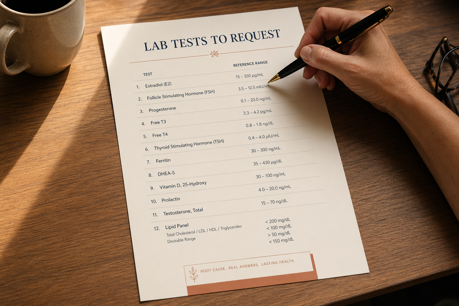 Lab test checklist preview