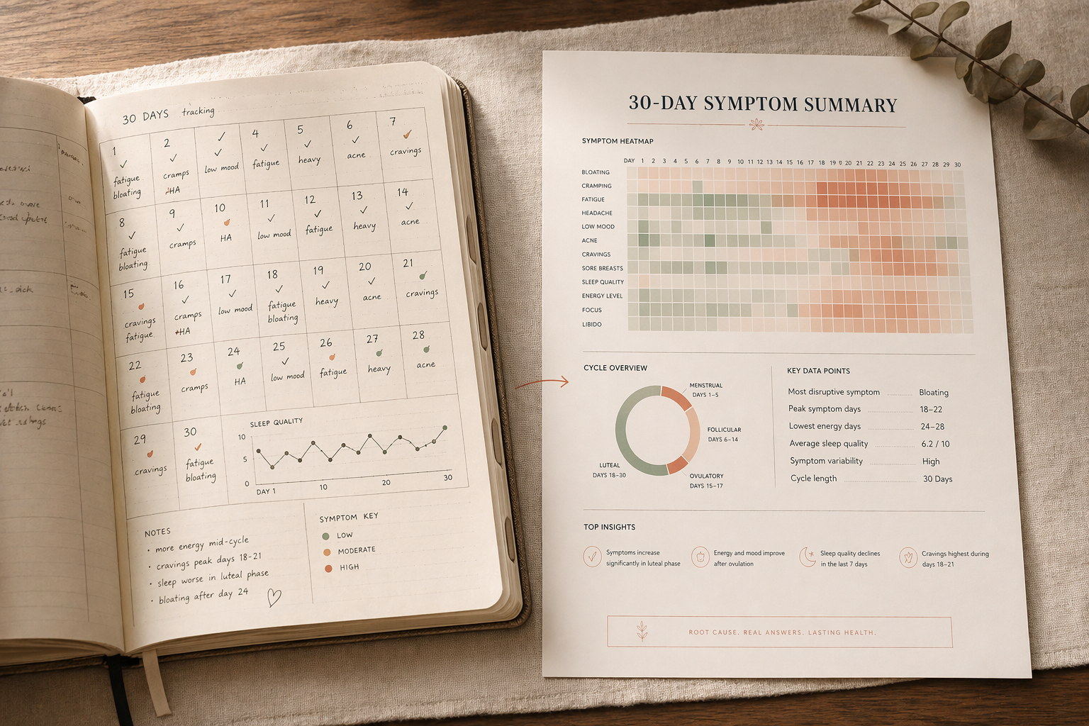 30-day diary spread